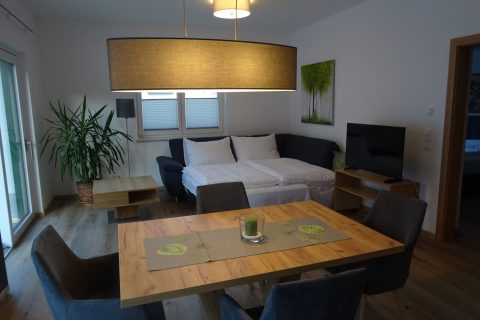 Wohnzimmer mit Zusatzbett