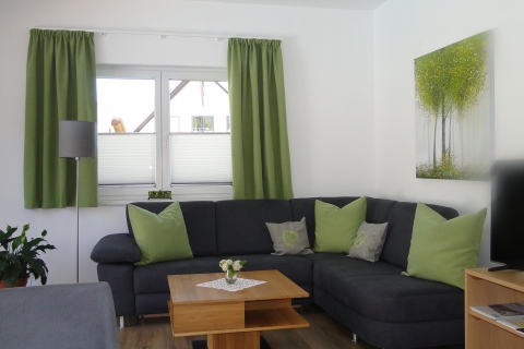 Wohnzimmer Appartment Garten